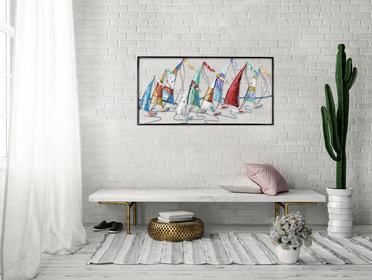 METALLBILD Bunt 120/60 cm - Multicolor, Metall (2.9/60cm) - KUNSTLOFT