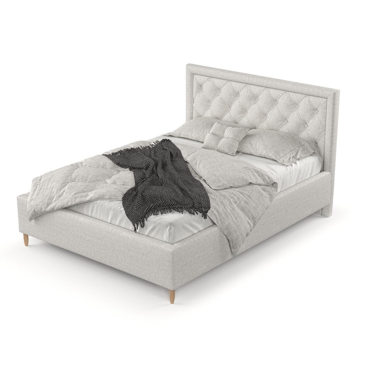 POLSTERBETT Lido 120/200 cm Hellbeige im Riva Stoff - Beige/Naturfarben, Holz/Holzwerkstoff (120/200cm) - AltaBeds