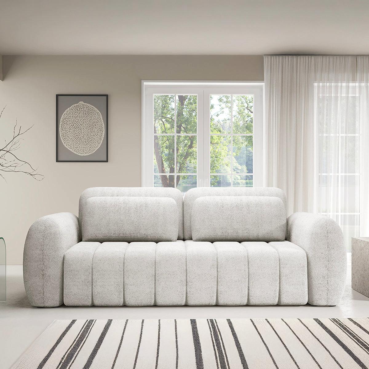 SOFA Cesar 3 Sitzplätze Weiß - Weiß, Holz (266/95/110cm) - Petits-meubles