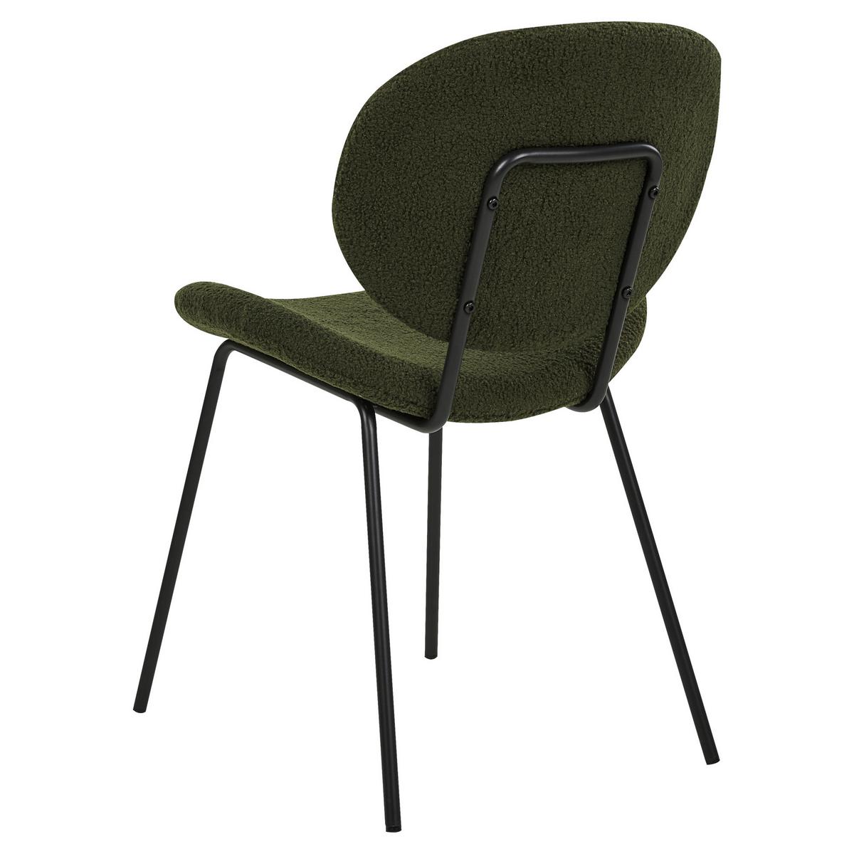 ESSZIMMERSTUHL 2er-Set Kunstleder Grün Luana - Grün, Textil/Metall (50/80/52cm) - Beliani