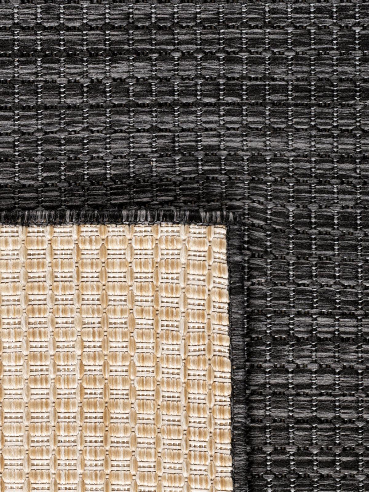 TEPPICH Flachgewebe, Outdoor, Fußbodenheizung-geeignet, VIGOLENO in Anthrazit, 280 x 370 cm - Anthrazit, Textil (280/370cm) - KADIMA DESIGN