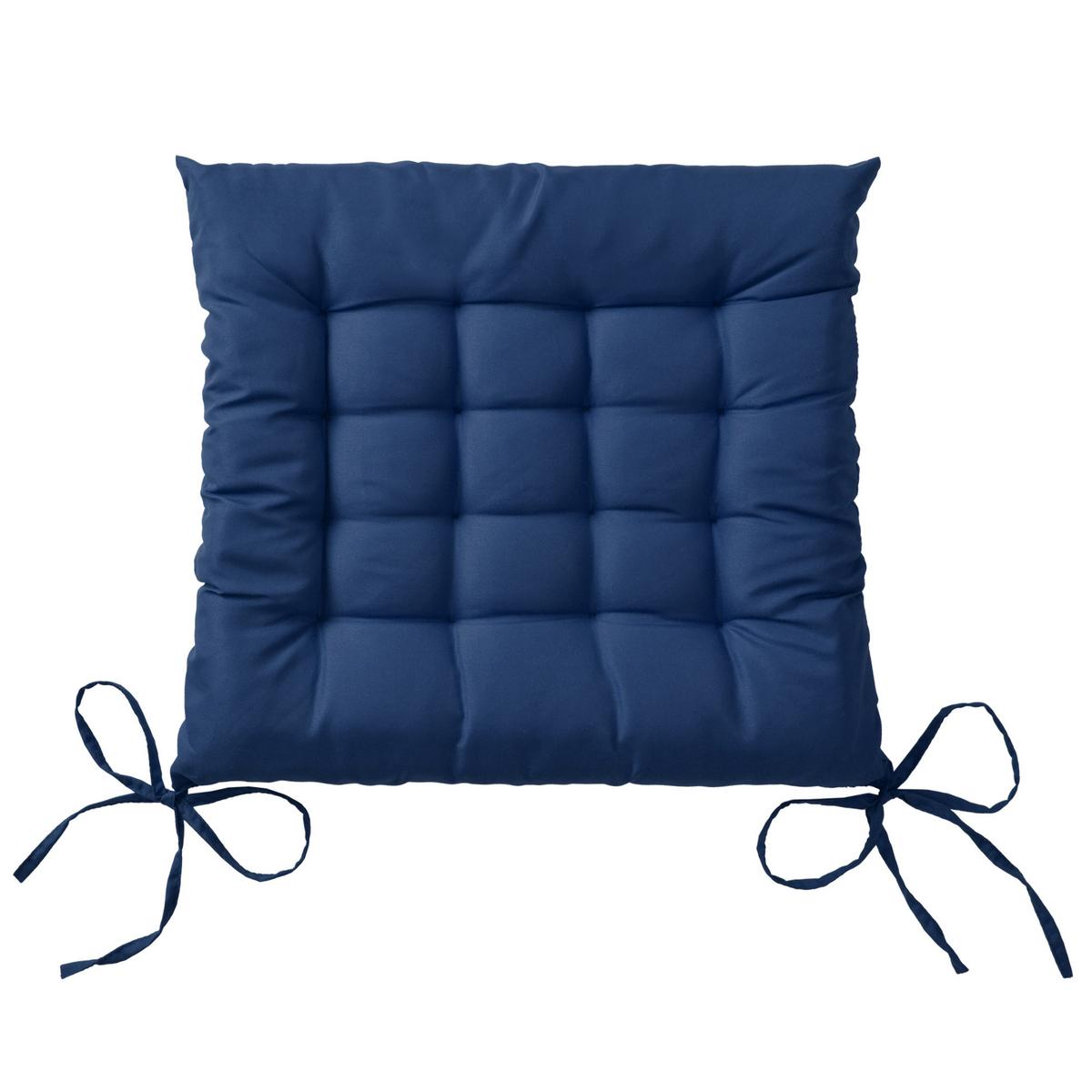 STUHLKISSEN Lea 40/40/5 cm Dunkelblau 4tlg - Dunkelblau, Textil (40/40cm) - Beautissu 