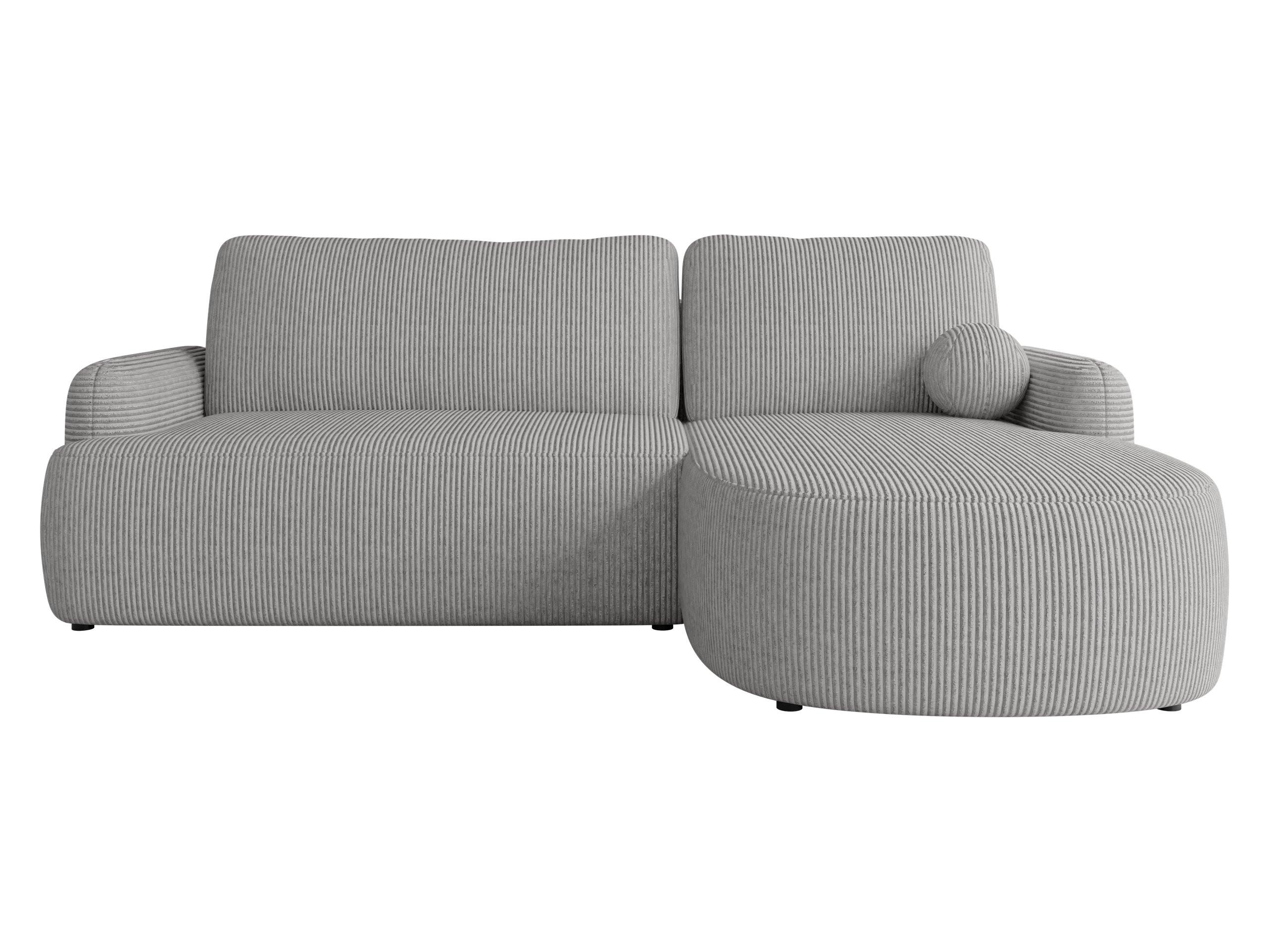 ECKSOFA Loridu Cord, Seite: Rechts - Schwarz/Grau, Holz/Kunststoff (250/174cm) - MIRJAN24