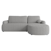 ECKSOFA Loridu Cord, Seite: Rechts - Schwarz/Grau, Holz/Kunststoff (250/174cm) - MIRJAN24