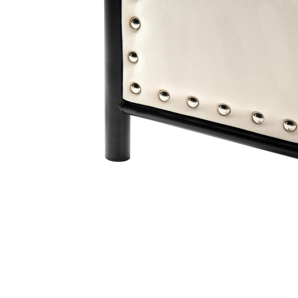 BETT mit Lattenrost 160/200 cm Eisen Schwarz Breuillet - Schwarz, Metall (160/200cm) - Beliani