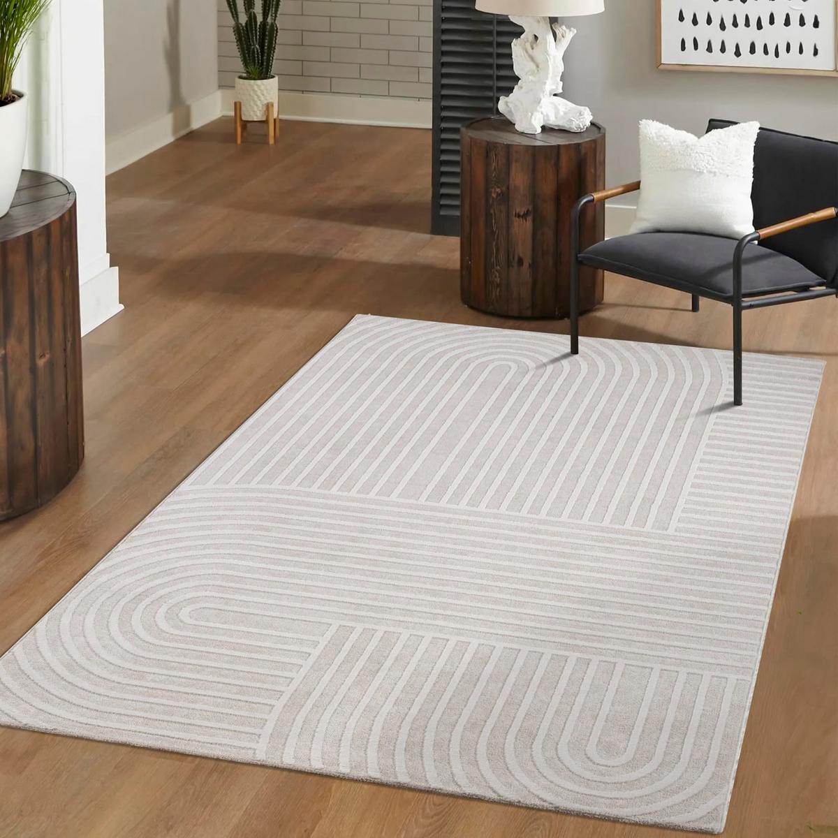 FLACHWEBETEPPICH Boho Creme 200 x 280 cm - Creme, Kunststoff (200/280cm) - TT Home