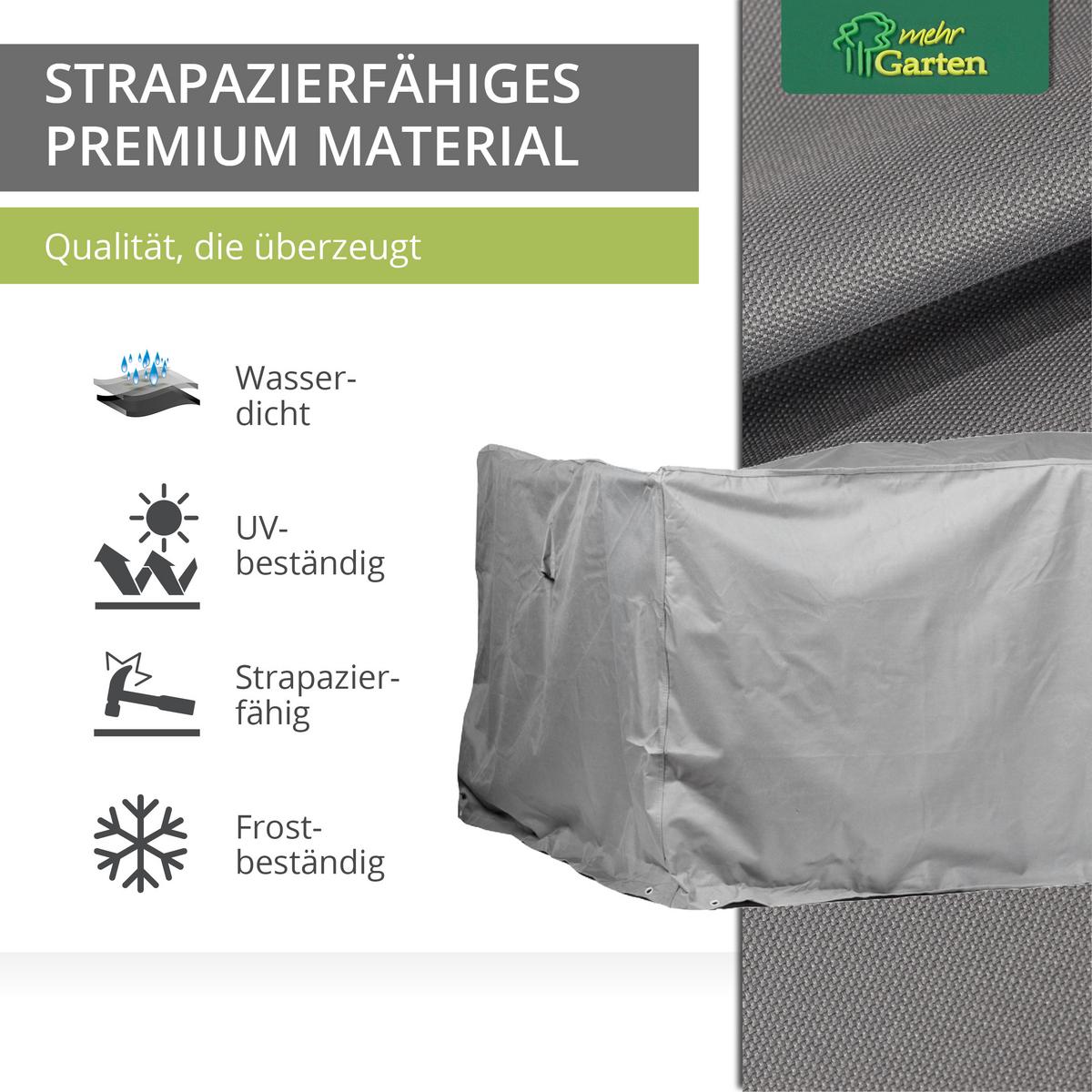 SCHUTZHÜLLE für Sitzgruppe rechteckig SHP-20047 - Grau, Kunststoff (200/94/160cm) - mehr Garten