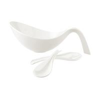 SALAT-SET Flow weiß 3-tlg. - Weiß, Keramik (1cm) - Villeroy & Boch