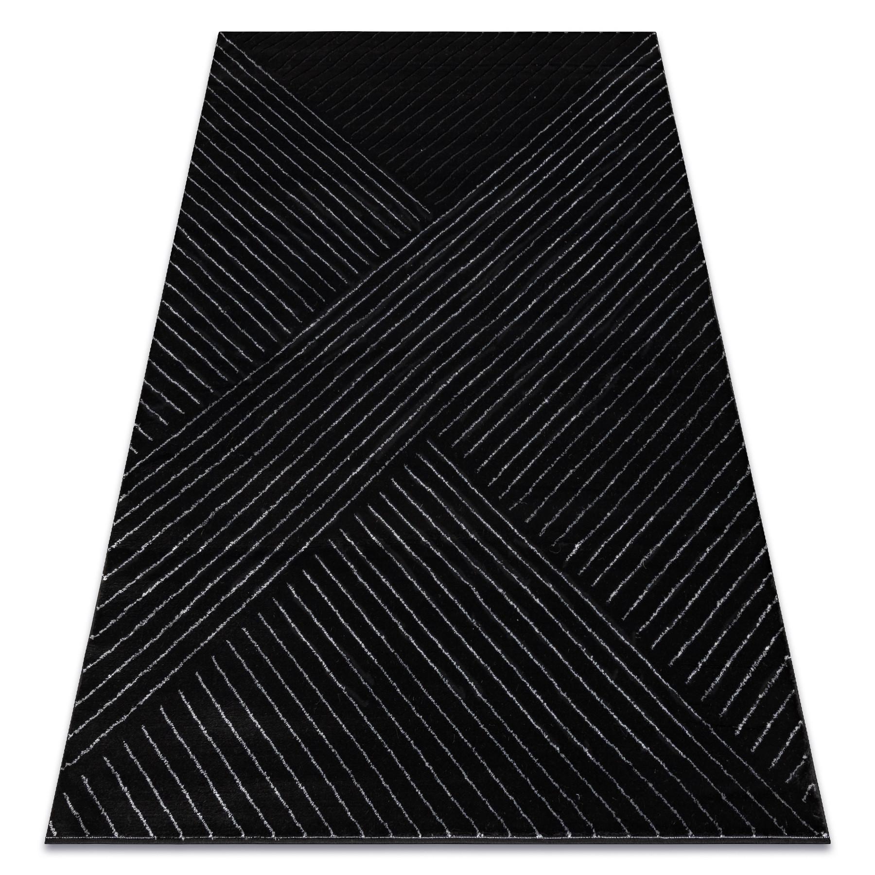 TEPPICH Emerald 200/290 cm - Schwarz, Textil (200/290cm) - rugsX