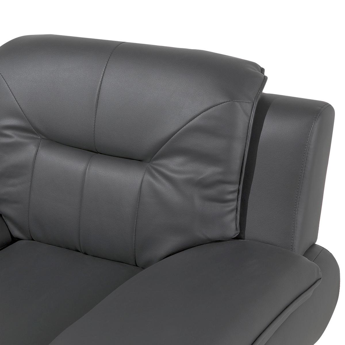 SESSEL Kunstleder Grau Leira - Grau, Kunststoff/Textil (113/88/86cm) - Beliani
