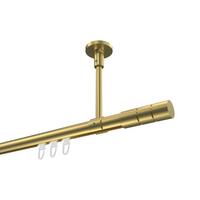 GARDINENSTANGE INNENLAUF Sonette Elanto 420 cm (geteilt in 3 x 140 cm), 1-läufig, 20 mm Ø Messing-Optik - Messingfarben, Metall (420cm) - INTERDECO