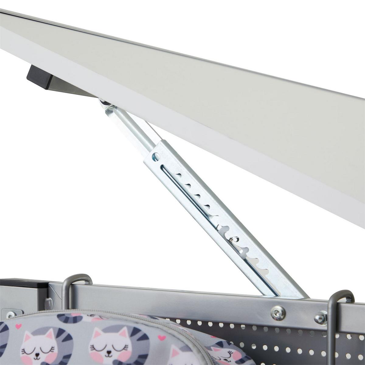 KINDERSCHREIBTISCH MADS - Alufarben/Weiß, Holzwerkstoff/Metall (111/90/60cm) - IDIMEX