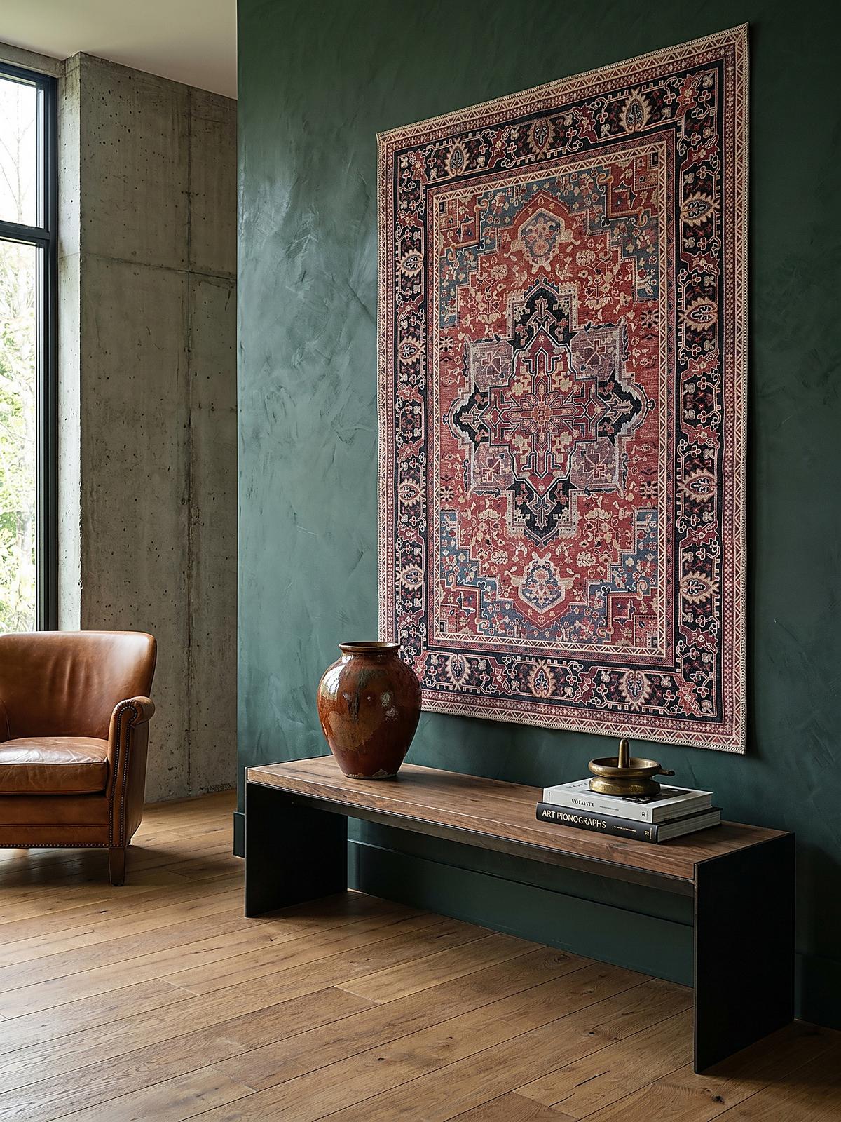 TEPPICH Waschbar HALD, klassisch im Vintage-Stil, Rot, 120 x 170 cm - Rot, Textil (120/170cm) - KADIMA DESIGN