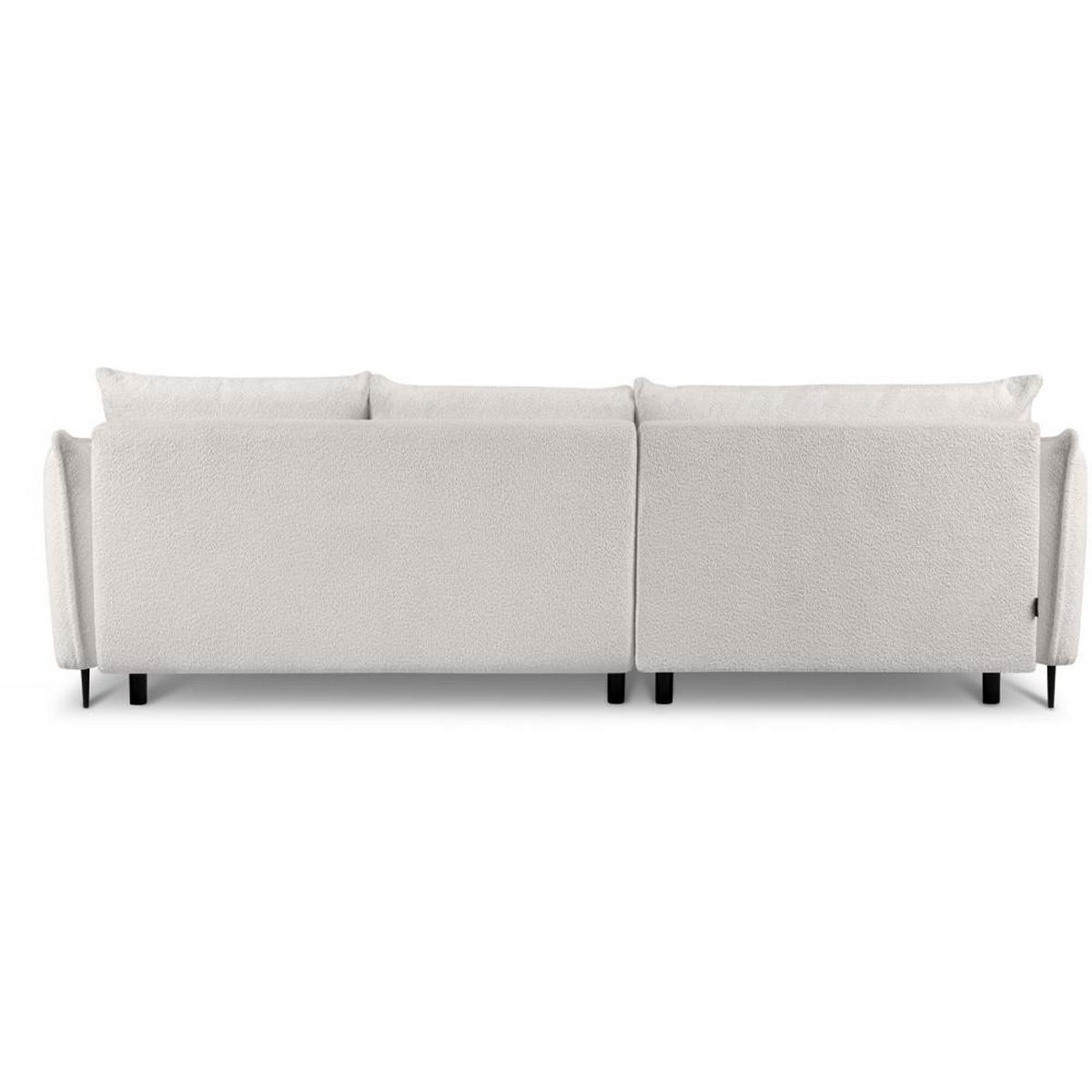 ECKSCHLAFSOFA Bari links beige - Beige/Schwarz, Textil (276/158cm) - Beautysofa