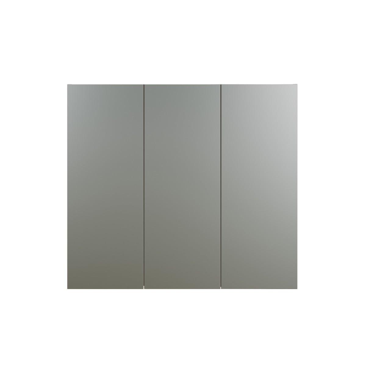 SPIEGELSCHRANK PureBliss Hellgrau - Hellgrau, Holzwerkstoff (90/80/20cm) - Trendteam
