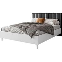 POLSTERBETT Stella 166/211/108 mit 2 Nachttischen schwarz - Schwarz/Weiß, Holzwerkstoff/Textil (160/200cm) - Beautysofa