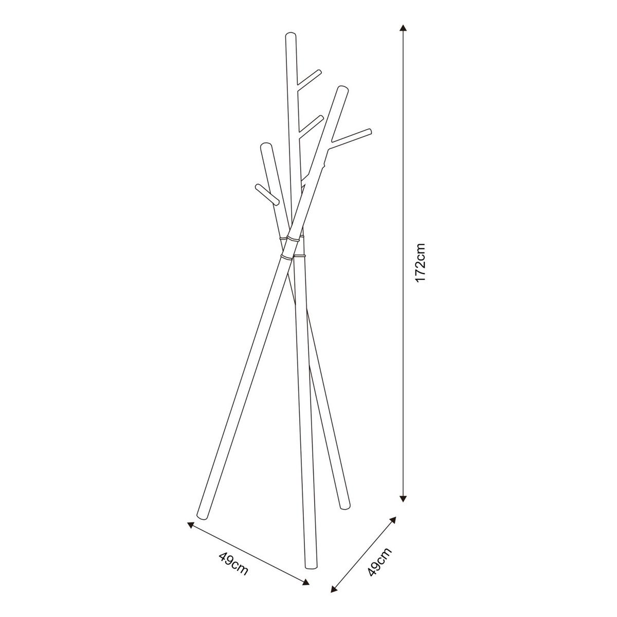 GARDEROBENSTÄNDER Laerdal - Schwarz, Metall (49/172/49cm) - [en.casa]