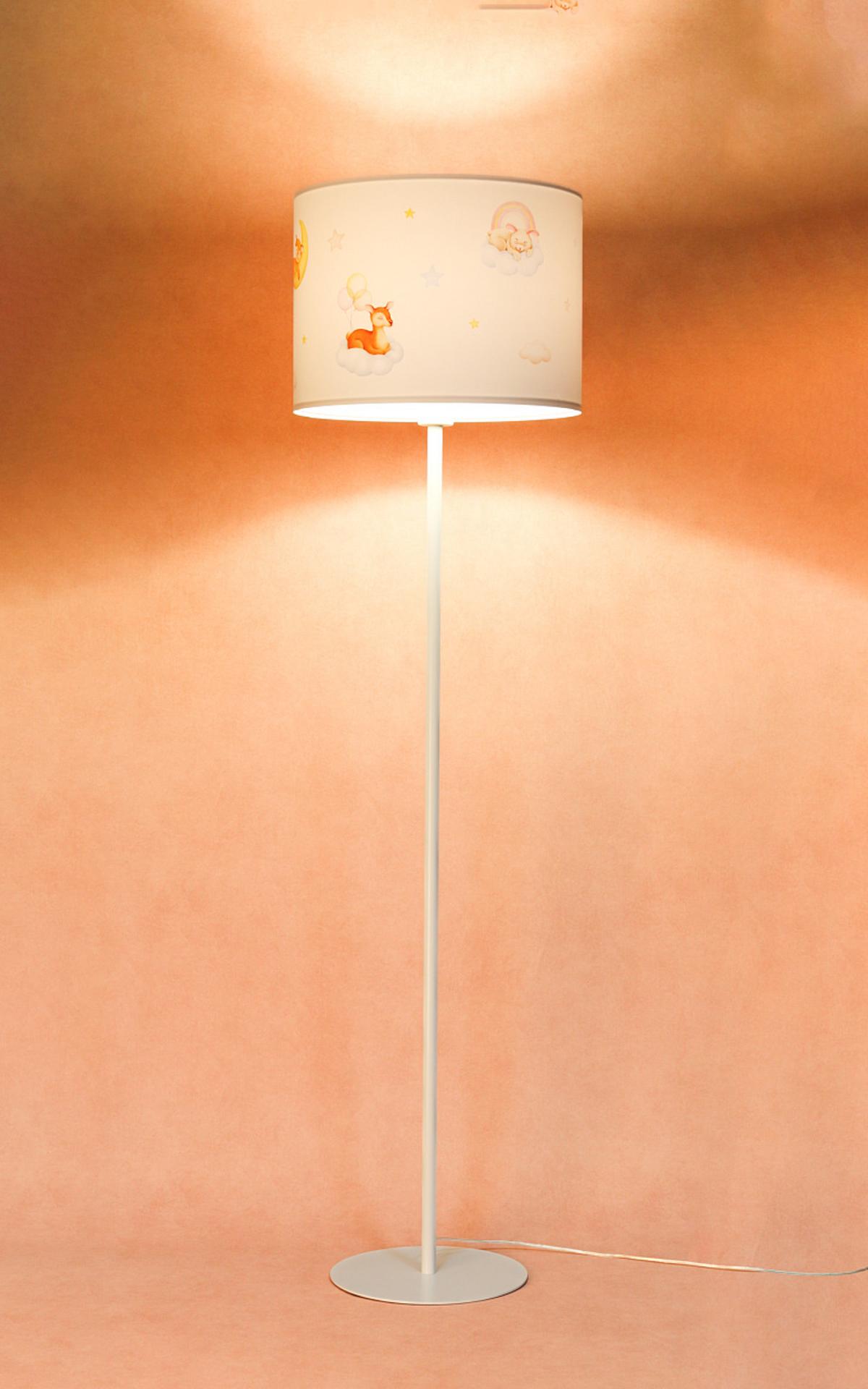 STEHLAMPE Bunt 40/30 cm - Multicolor/Weiß, Kunststoff (30/3.8/30cm) - ONZENO