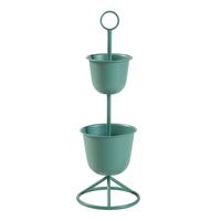 PFLANZENSTÄNDER Alphen - Grün, Metall (26/76.5cm) - [en.casa]