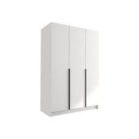 KLEIDERSCHRANK Calia I - Schwarz/Weiß, Holzwerkstoff/Metall (150/215/58cm) - MIRJAN24