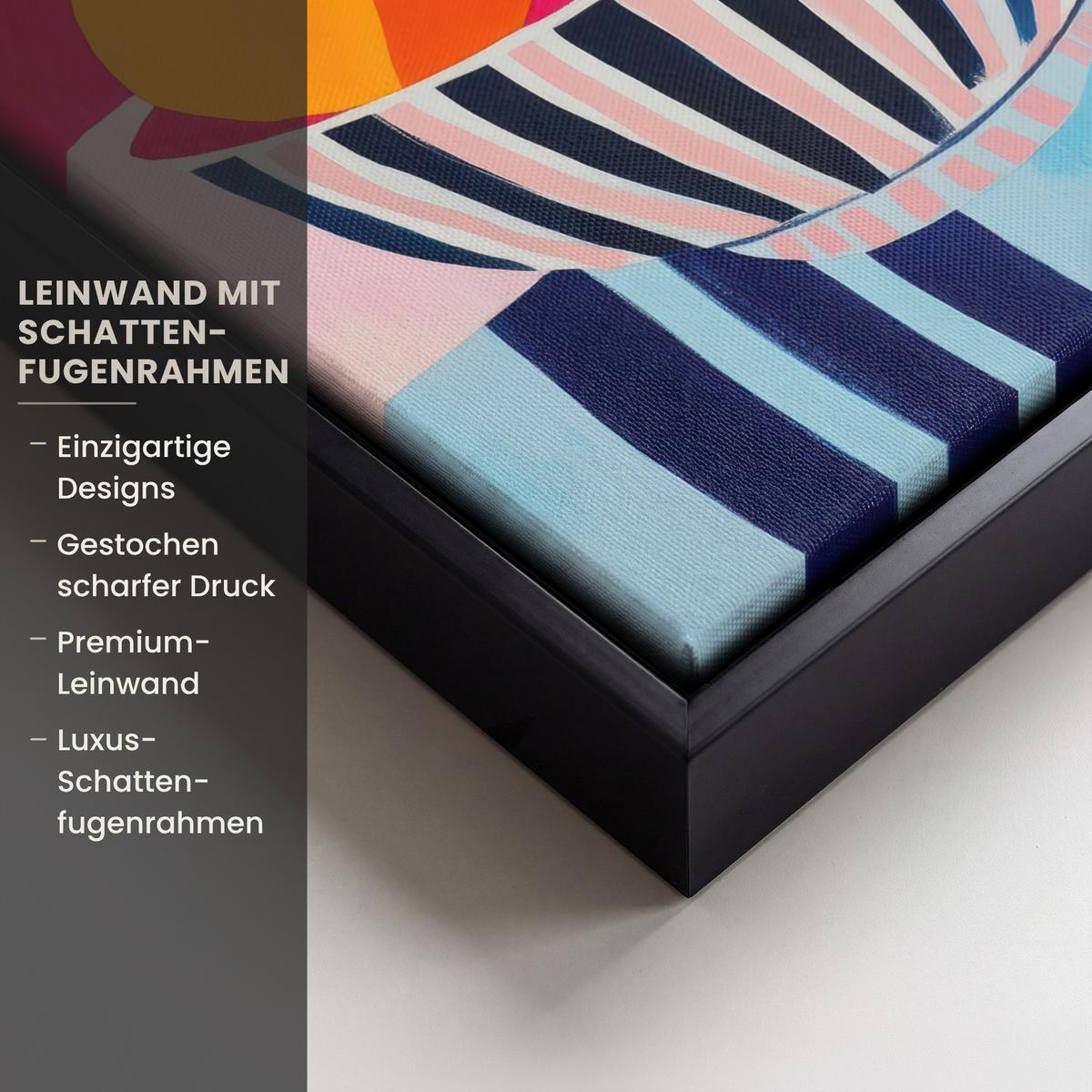 LEINWAND Bilder mit Rahmen - Obst - Abstrakter Hintergrund - Rosa - 20x30 - Pink, Textil (20/30cm) - MuchoWow