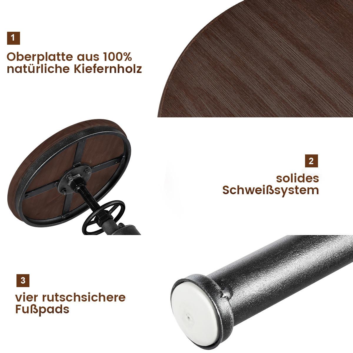 ESSZIMMERSTUHL Barstuhl Bronzed - Bronzefarben, Metall (44/75/44cm) - COSTWAY