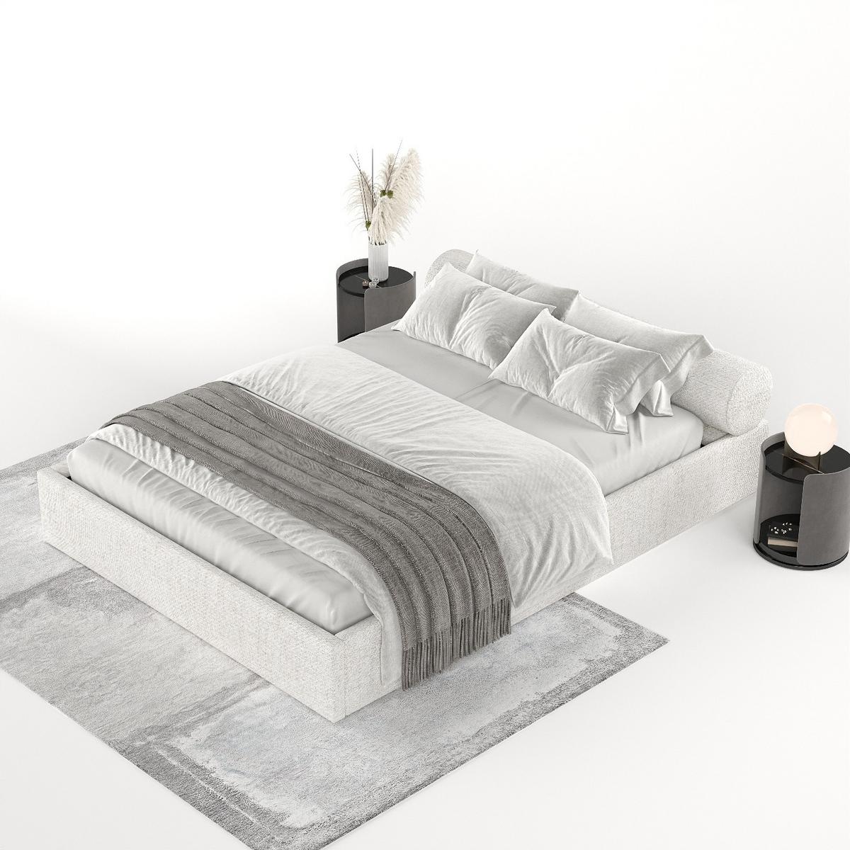 POLSTERBETT Solvo mit Stauraum 140/200 cm Creme im Neve Stoff - Creme/Schwarz, Holz/Holzwerkstoff (140/200cm) - AltaBeds
