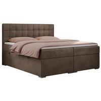 BOXBETT CARMEN 200/200 Braun Velvet - H4 - Braun, Holz/Textil (200/200cm) - MKS