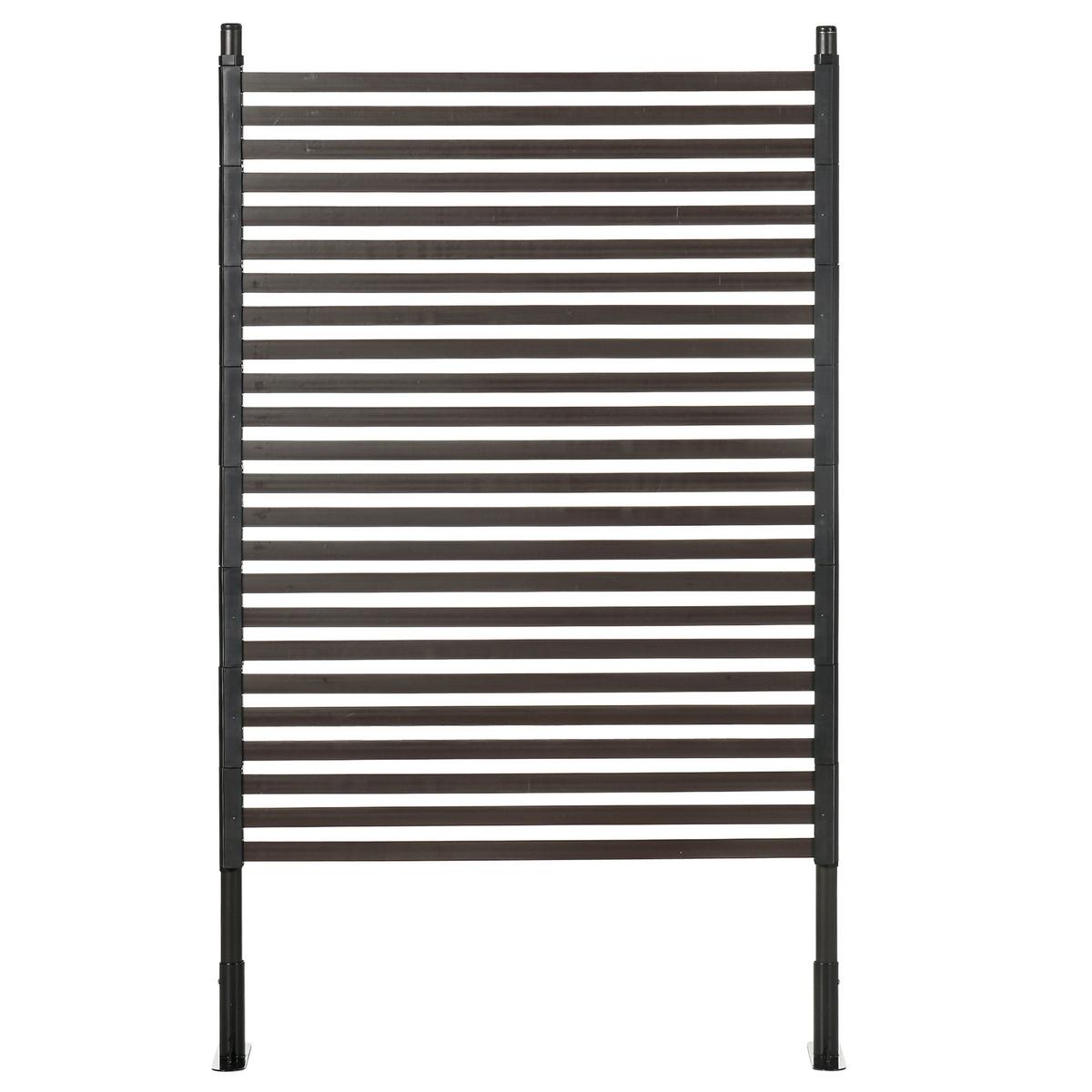 GARTENZAUN, Stahl mit PE-Beschichtung, Braun - Braun, Metall (22/150cm) - Outsunny