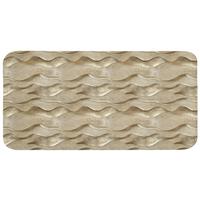 WC-VORLEGER Wellen - Muster - Gold WC Teppich 120x60 cm - Messingfarben, Textil (120/1cm) - OnlyWow
