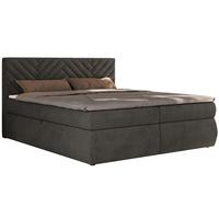 BOXBETT AVERTA 180/200 - Dunkelgrau Velvet - H3 - Dunkelgrau, Textil (180/200cm) - MKS