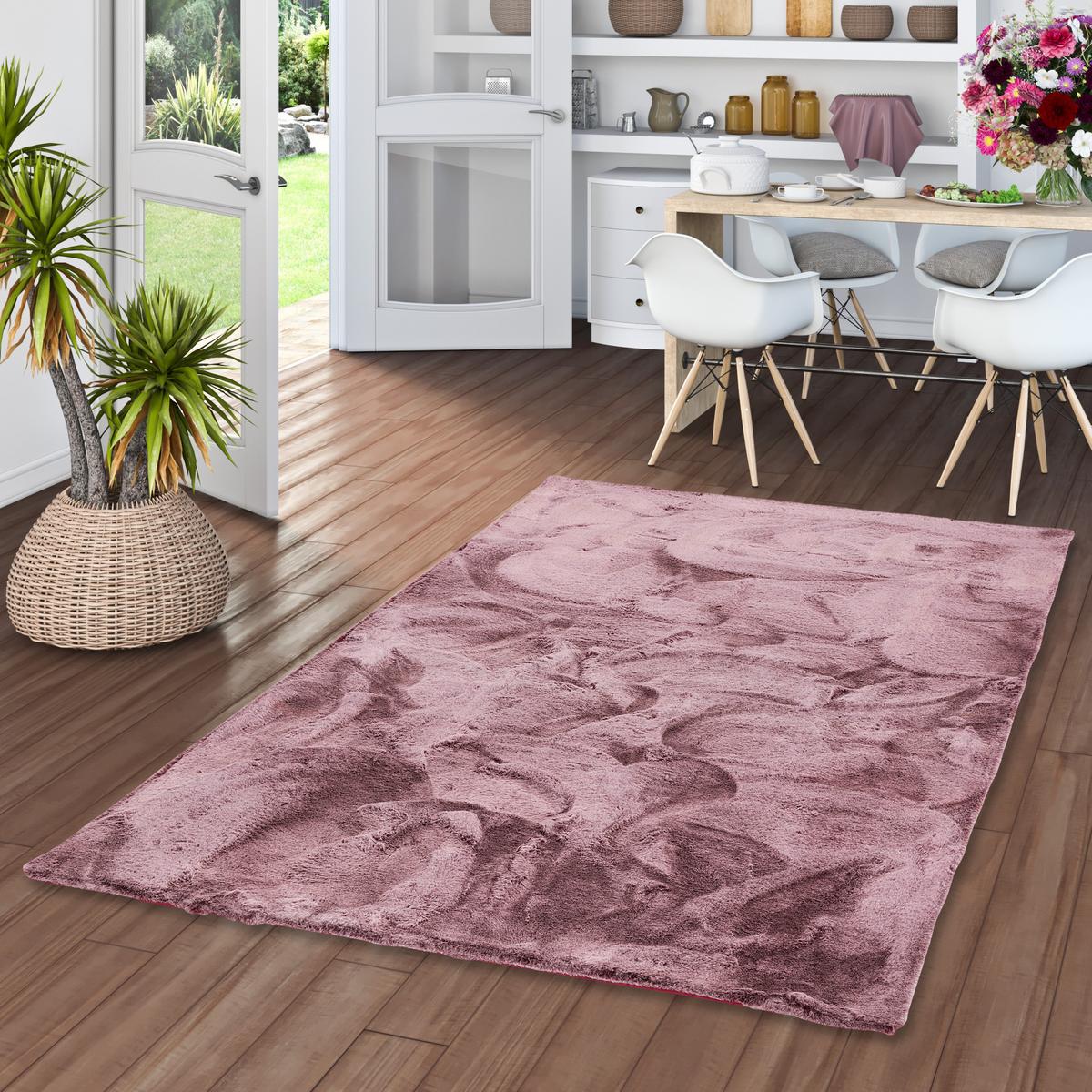 FELLTEPPICH LUXUS SUPER SOFT PLUSH - Beere, Textil (160/230cm) - Pergamon