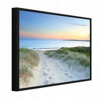 BILDER mit Rahmen Strand Meer Blau 100x70 cm - Multicolor, Holzwerkstoff (100/70cm) - Wallarena