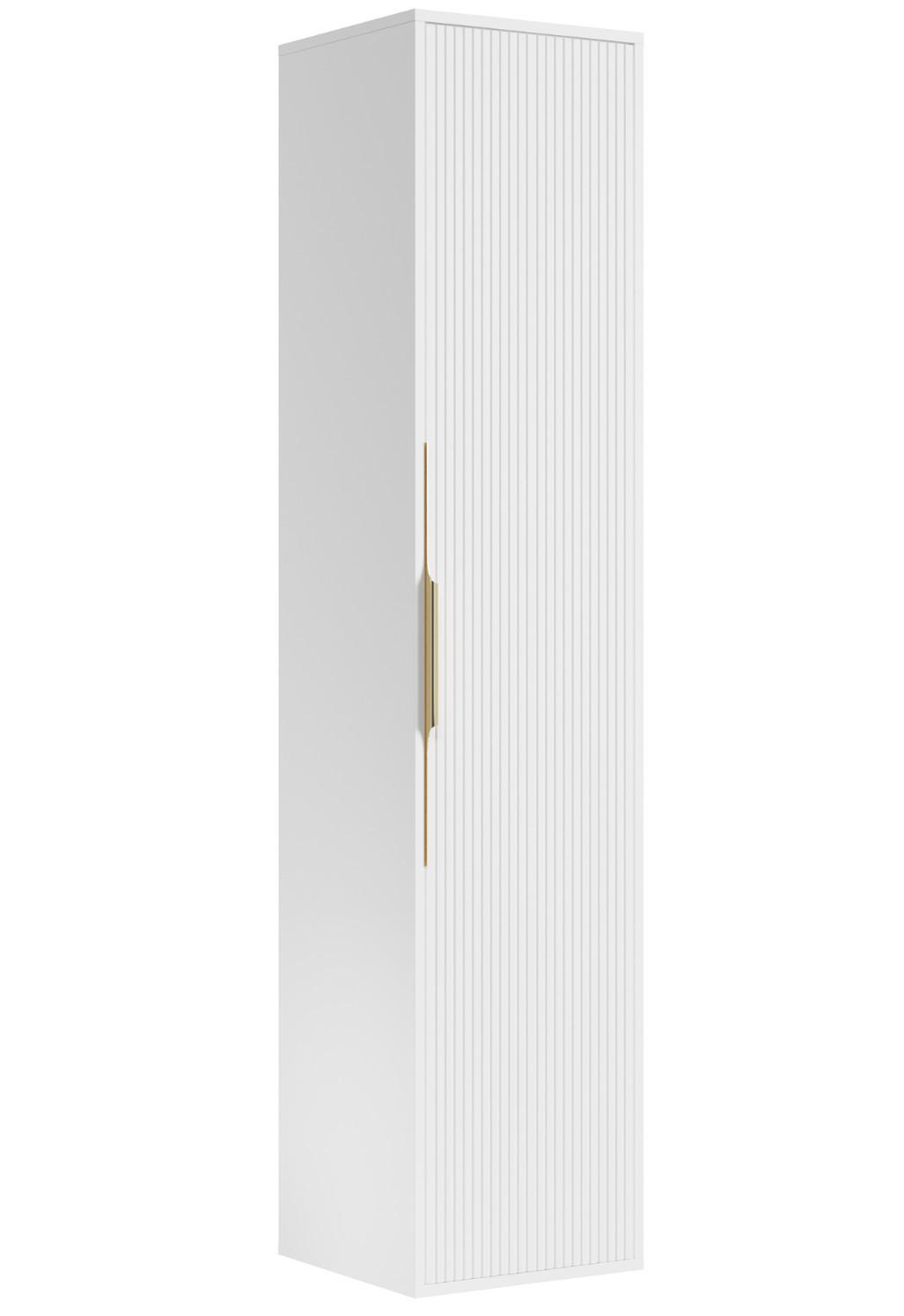 BADEZIMMERSCHRANK Rimini mit 1 Tür Weiß Matt - 38 x 33 x 170 cm - Weiß, Holz (33/170/38cm) - Badplaats