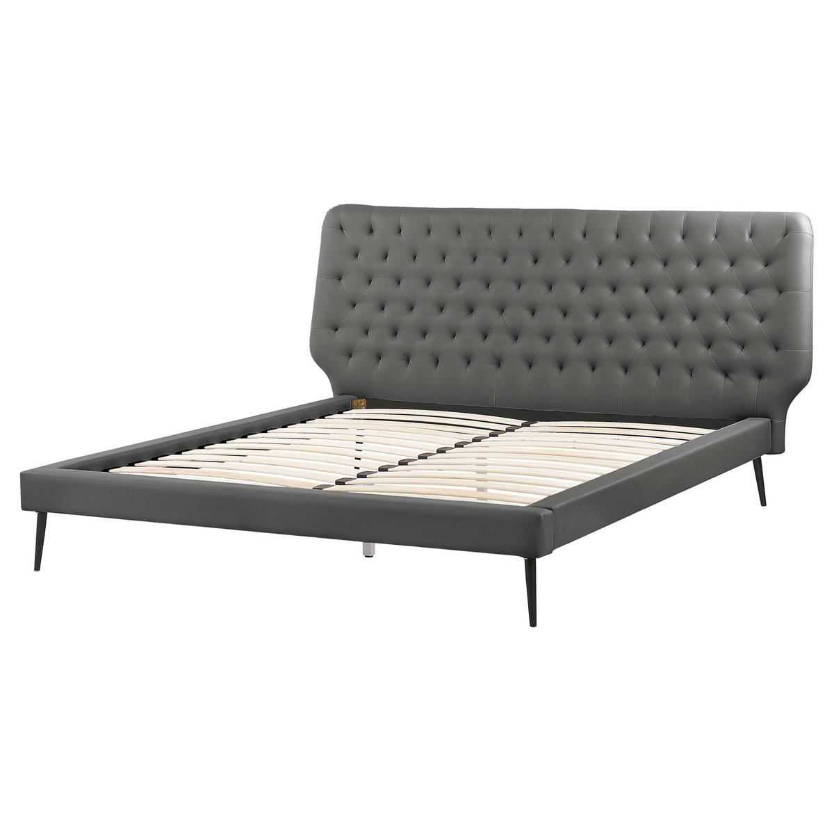 BETT 160/200cm Grau Essonne - Grau, Textil (160/200cm) - Beliani