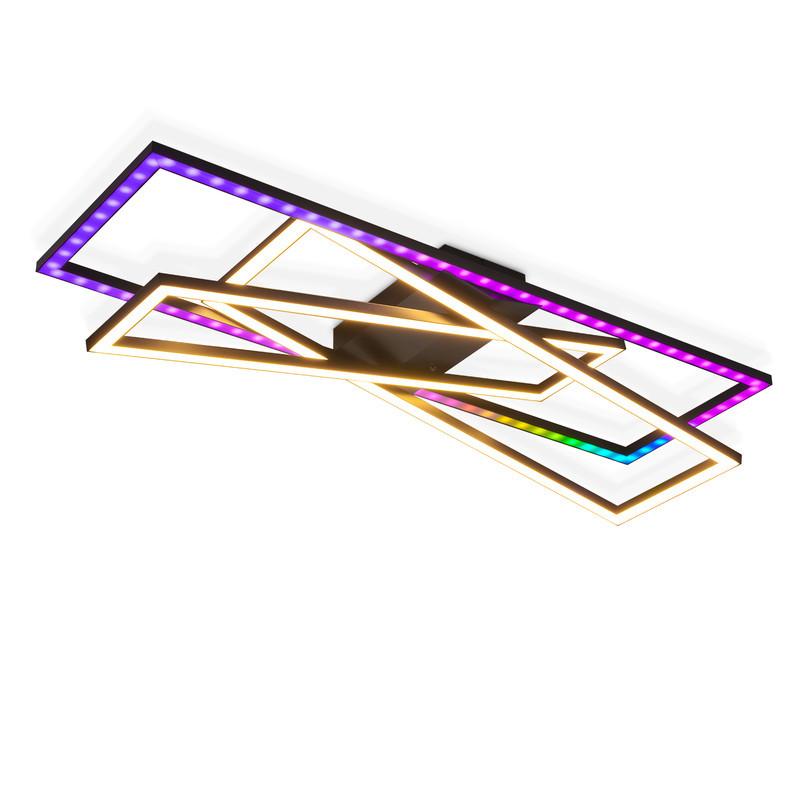 LED-DECKENLEUCHTE Maggio 23.5/75/13.5cm - Schwarz, Metall (75/23.5/13.5cm) - Nettlife