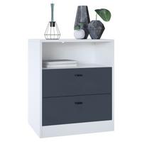 KOMMODE Pino Fronten in Anthrazit matt - Dunkelgrau/Anthrazit, Holzwerkstoff (56/67.5/36cm) - Vladon