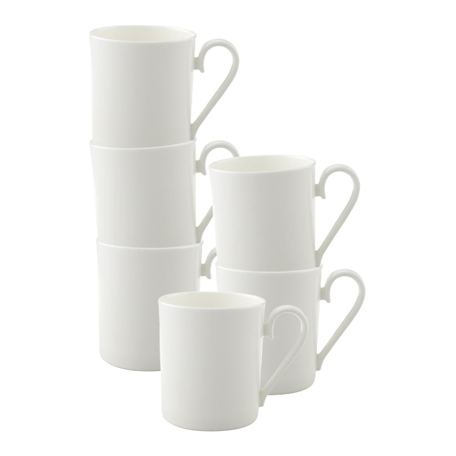 BECHER MIT HENKEL Royal weiß 230 ml 6er Set - Weiß, Keramik (0.23L) - Villeroy & Boch