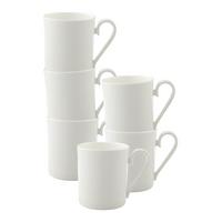BECHER MIT HENKEL Royal weiß 230 ml 6er Set - Weiß, Keramik (0.23L) - Villeroy & Boch
