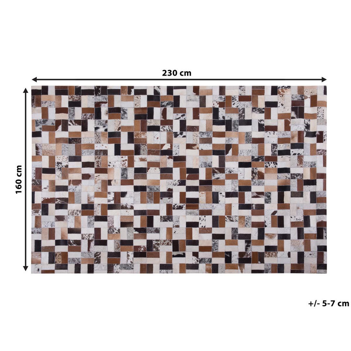 KURZFLOR-TEPPICH Cesme 230/160 cm - Multicolor, Fell (160/230cm) - Beliani