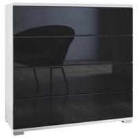 KOMMODE Pavos Schwarz Hochglanz - Schwarz Hochglanz, Holzwerkstoff (76/76/35cm) - Vladon