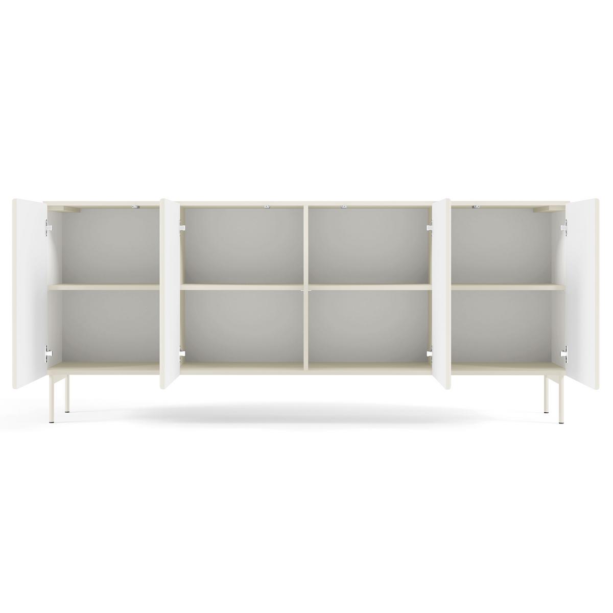 SIDEBOARD TRATTO 195,2/81,2/39,8cm 4 Türen Kaschmir - Kaschmir, Holzwerkstoff (195.2/81.2/39.8cm) - MASSENO