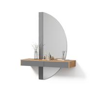 SCHMINKTISCH Ascona Grau 120 cm mit 2 Schubladen - Grau, Holzwerkstoff (120/161.1/40cm) - Livinity®