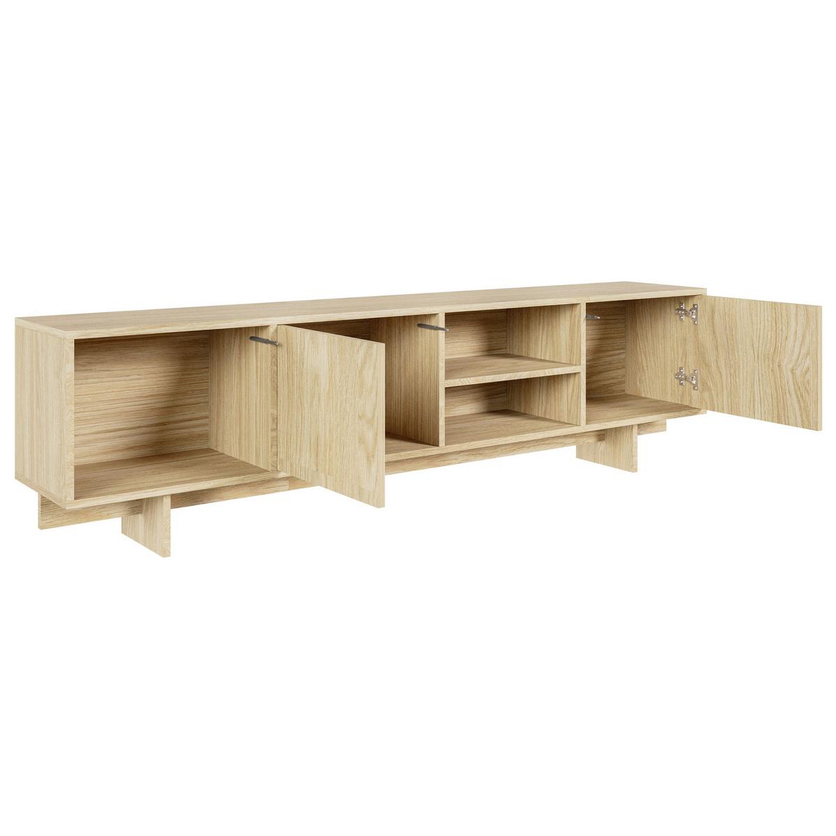 TV-LOWBOARD Sanva GEÖLTE EICHE 200 CM - Eichefarben, Holzwerkstoff (200/55/35cm) - Selsey