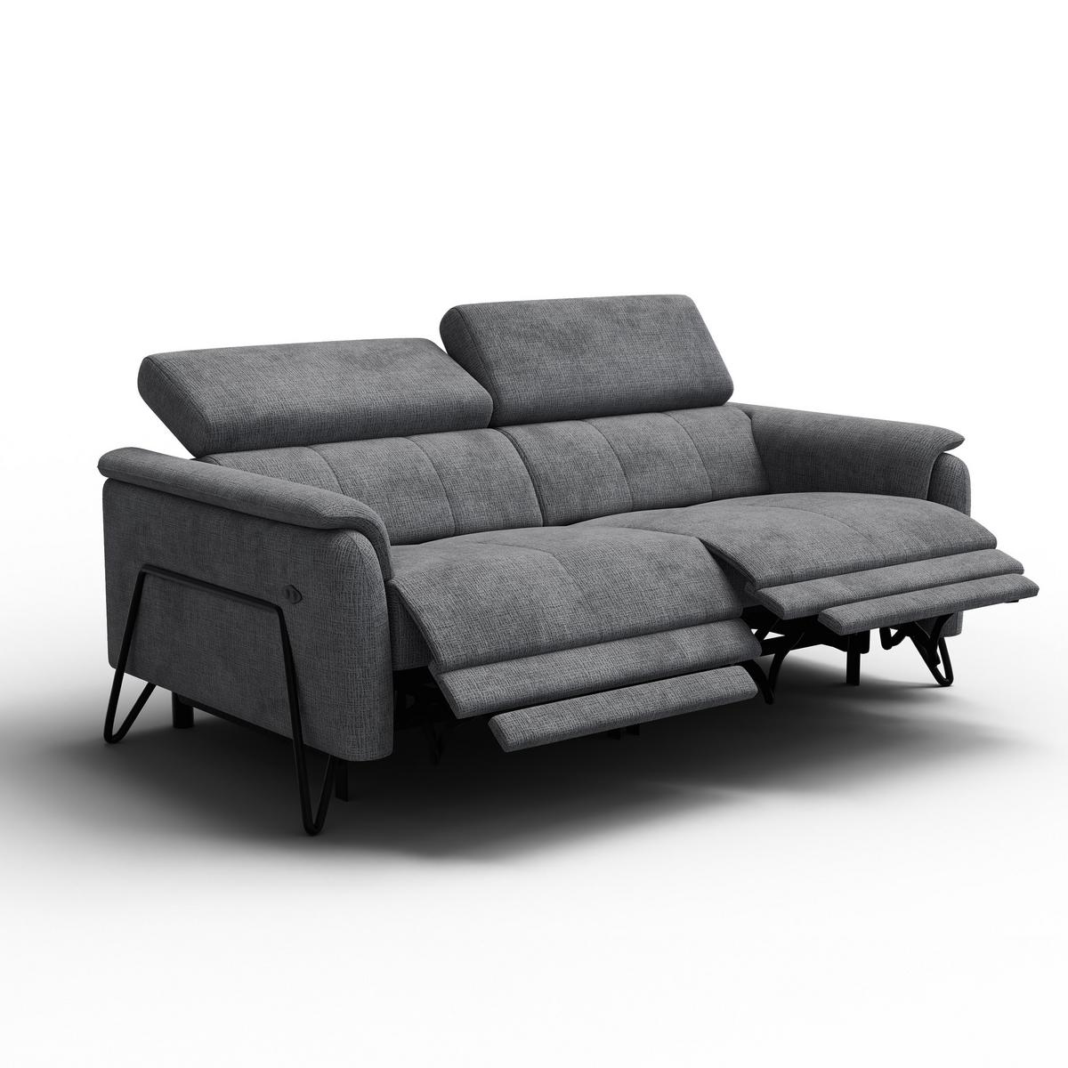 RELAXSOFA RODEN 3-Sitzer, dunkelgrau - Dunkelgrau, Holz/Textil (194/82/103cm) - Wozimo