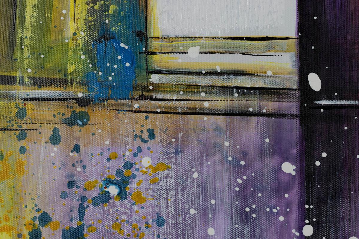 ACRYLBILD HANDGEMALT 120/60 cm - Multicolor/Grau, Holz/Textil (120/60cm) - KUNSTLOFT