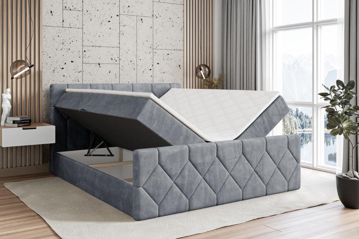 BOXBETT CATOR-Z - 140x200 cm - H3 - Grau - Grau, Holzwerkstoff (140/200cm) - ALTDECOR