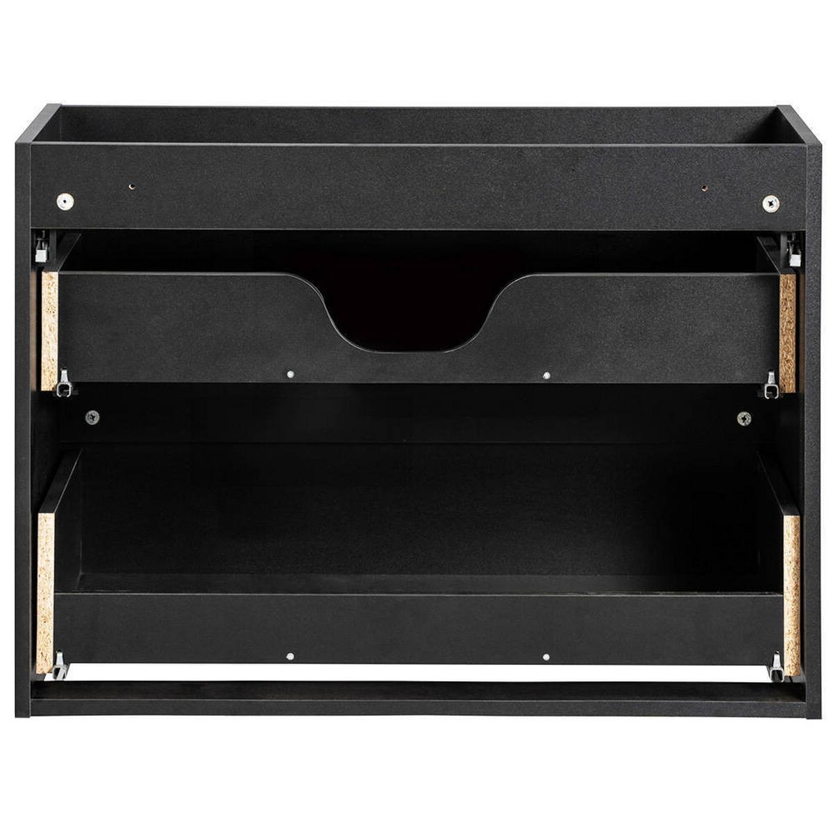 WASCHTISCHUNTERSCHRANK Skelbolu - Schwarz, Holzwerkstoff (120/60/40cm) - [en.casa]