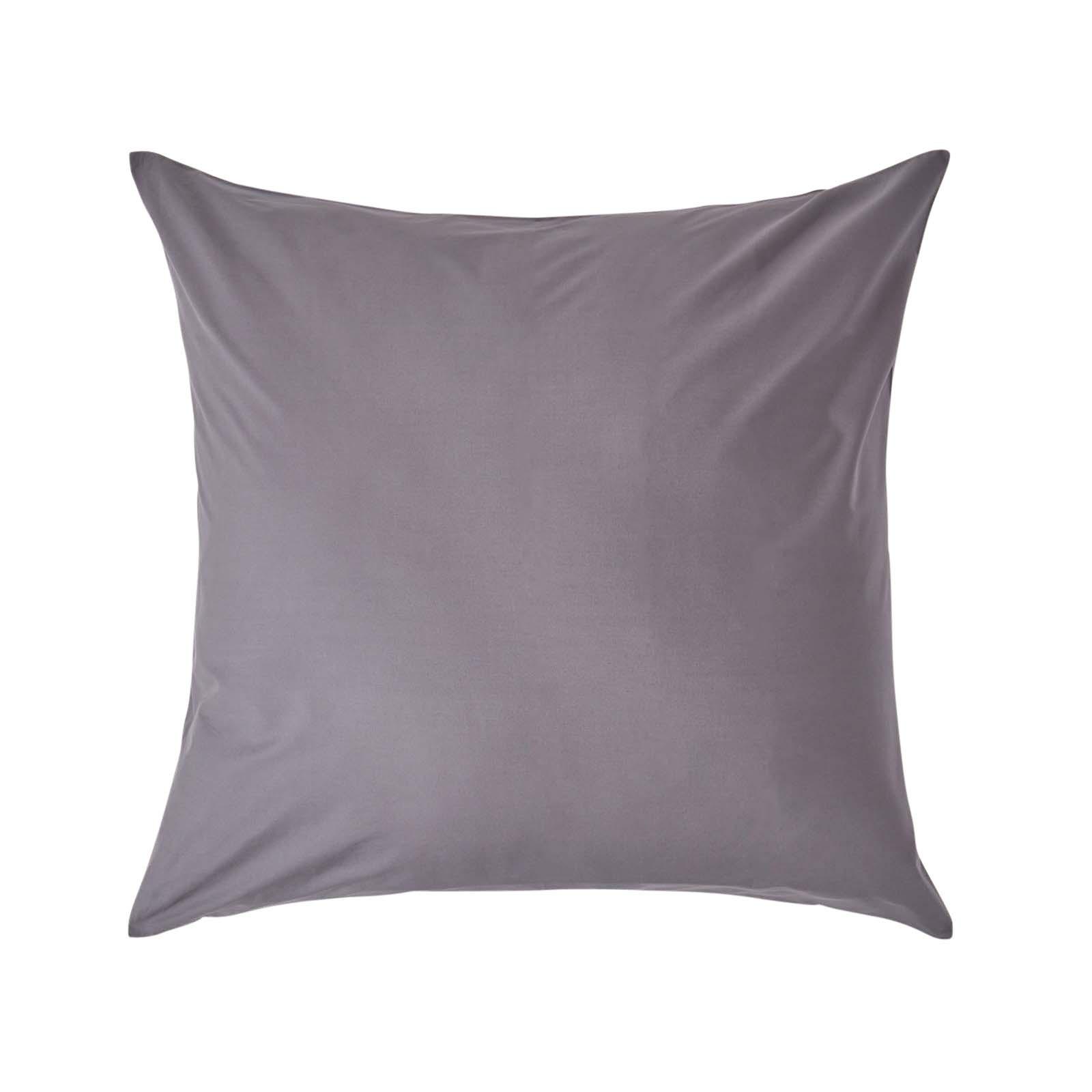 KISSENBEZUG Perkal, Ägyptische Baumwolle, Fadendichte 200 - Dunkelgrau, Textil (60/60cm) - Homescapes