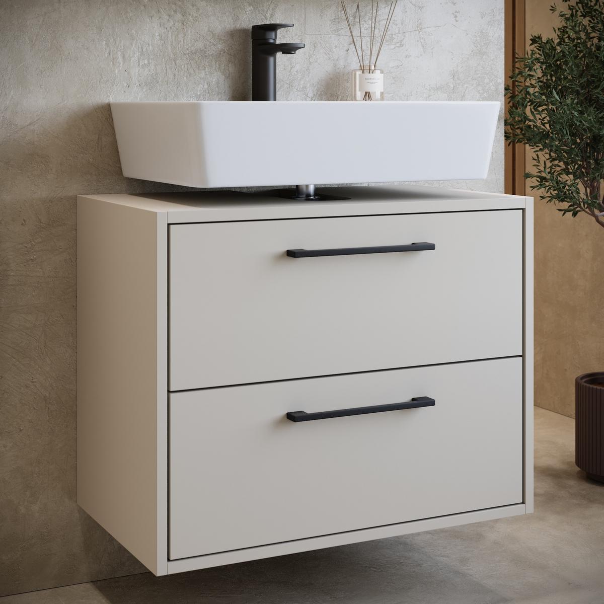BADMÖBEL-SET Florence 2 Teile Cashmere - 60 x 35 x 51 cm - Kaschmir, Holz (60/51/35cm) - Badplaats